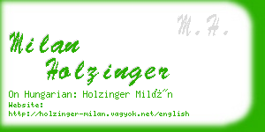 milan holzinger business card